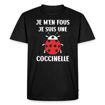 amour Coccinelle - T-shirt Premium bio Homme - noir - Devant - Nico (187cm)