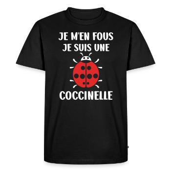 amour Coccinelle - T-shirt Premium bio Homme - noir - Devant - Nico (187cm)