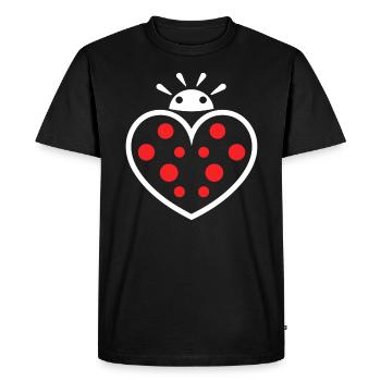 amour Coccinelle - T-shirt Premium bio Homme - noir - Devant - Nico (187cm)