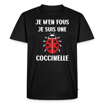 amour Coccinelle - T-shirt Premium bio Homme - noir - Devant - Nico (187cm)