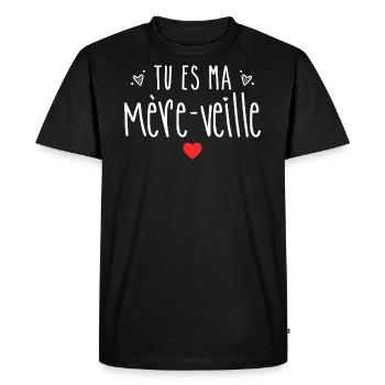 Jeux De Mots Fête Des Mères Cadeau Maman - T-shirt Premium bio Homme - noir - Devant - Nico (187cm)