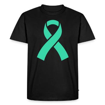 Cervical Cancer Awareness - Men's Premium Organic T-Shirt - black - Front - Nico (187cm)