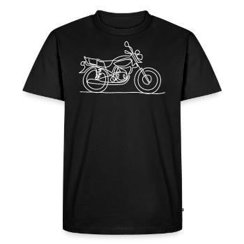 Biker Gift Motorcycle Line ART Gift - Men's Premium Organic T-Shirt - black - Front - Nico (187cm)
