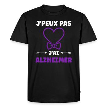 Sensibilisation à la maladie d’Alzheimer - T-shirt Premium bio Homme - noir - Devant - Nico (187cm)