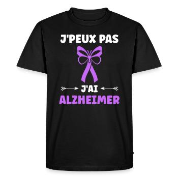 Sensibilisation à la maladie d’Alzheimer - T-shirt Premium bio Homme - noir - Devant - Nico (187cm)