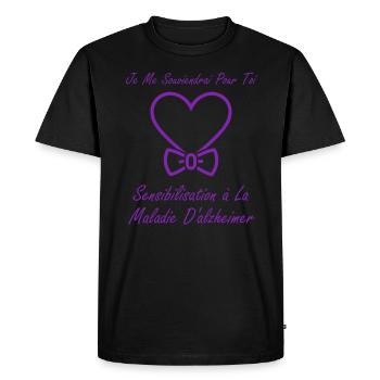 Sensibilisation à la maladie d’Alzheimer - T-shirt Premium bio Homme - noir - Devant - Nico (187cm)