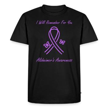 Sensibilisation à la maladie d’Alzheimer - T-shirt Premium bio Homme - noir - Devant - Nico (187cm)