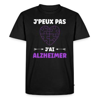 Sensibilisation à la maladie d’Alzheimer - T-shirt Premium bio Homme - noir - Devant - Nico (187cm)