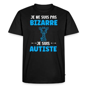 sensibilisation à l'autisme autiste - T-shirt Premium bio Homme - noir - Devant - Nico (187cm)