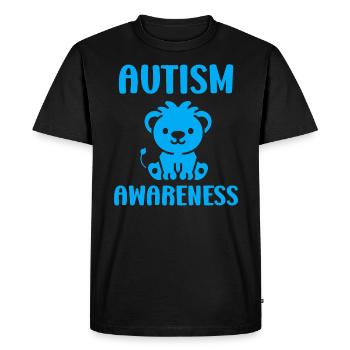 sensibilisation à l'autisme autiste - T-shirt Premium bio Homme - noir - Devant - Nico (187cm)