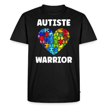 sensibilisation a l'autisme autiste - T-shirt Premium bio Homme - noir - Devant - Nico (187cm)