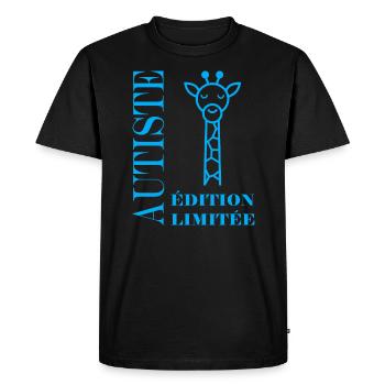 sensibilisation à l'autisme autiste - T-shirt Premium bio Homme - noir - Devant - Nico (187cm)