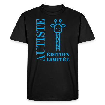 sensibilisation à l'autisme autiste - T-shirt Premium bio Homme - noir - Devant - Nico (187cm)