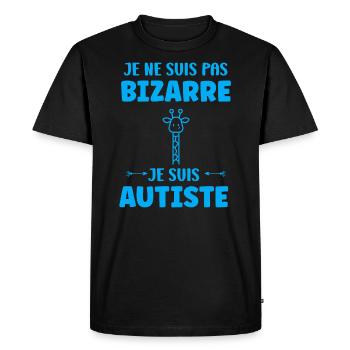 sensibilisation à l'autisme autiste - T-shirt Premium bio Homme - noir - Devant - Nico (187cm)