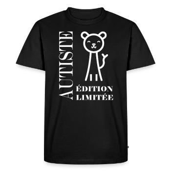 sensibilisation a l'autisme autiste - T-shirt Premium bio Homme - noir - Devant - Nico (187cm)
