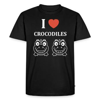 Humour Crocodile - T-shirt Premium bio Homme - noir - Devant - Nico (187cm)