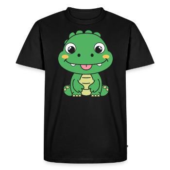 Crocodile - T-shirt Premium bio Homme - noir - Devant - Nico (187cm)