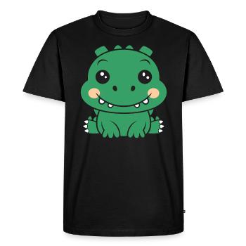 Crocodile - T-shirt Premium bio Homme - noir - Devant - Nico (187cm)