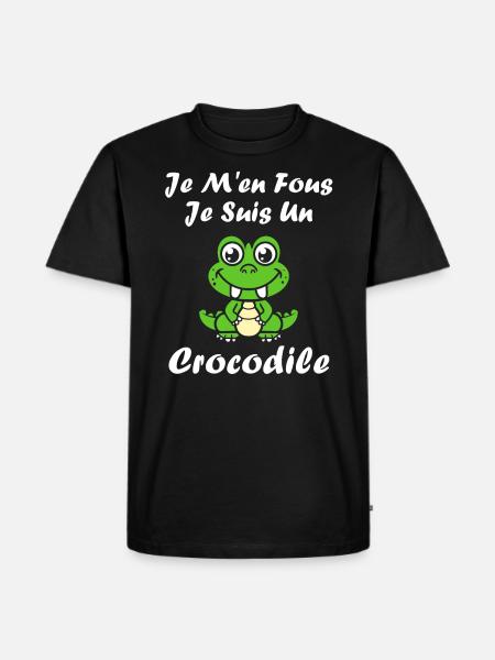 Humour Crocodile - T-shirt Premium bio Homme - noir