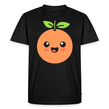 Grapefruit - Men's Premium Organic T-Shirt - black - Front - Nico (187cm)
