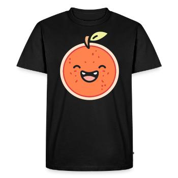 Grapefruit - Men's Premium Organic T-Shirt - black - Front - Nico (187cm)