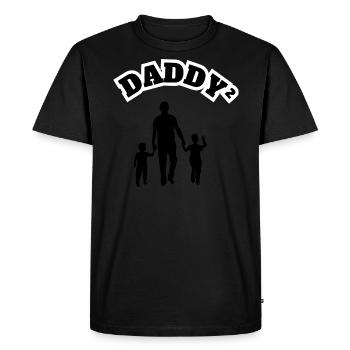 Fier Père Enfant Garçon Noir - T-shirt Premium bio Homme - noir - Devant - Nico (187cm)