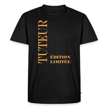 tuteur - T-shirt Premium bio Homme - noir - Devant - Nico (187cm)