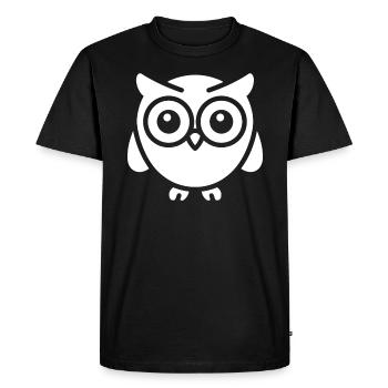 chouette - T-shirt Premium bio Homme - noir - Devant - Nico (187cm)