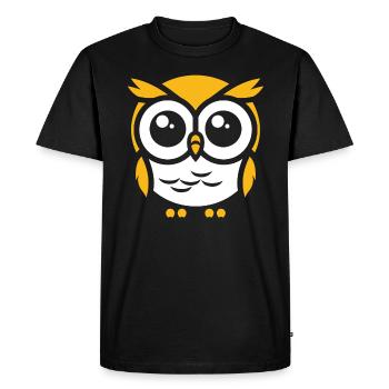 chouette - T-shirt Premium bio Homme - noir - Devant - Nico (187cm)