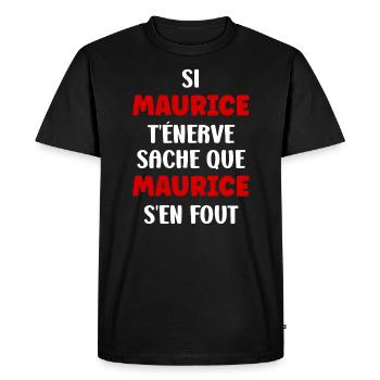 Maurice - T-shirt Premium bio Homme - noir - Devant - Nico (187cm)