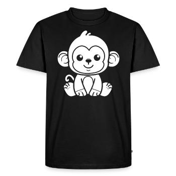 Singe Saïmiri - T-shirt Premium bio Homme - noir - Devant - Nico (187cm)