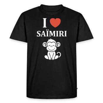 Singe Saïmiri - T-shirt Premium bio Homme - noir - Devant - Nico (187cm)
