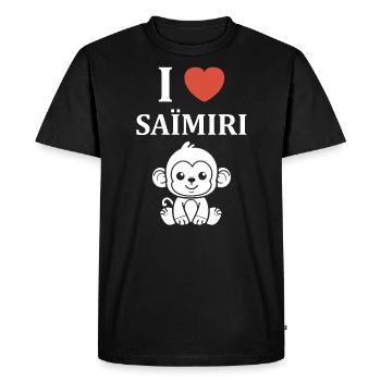Singe Saïmiri - T-shirt Premium bio Homme - noir - Devant - Nico (187cm)