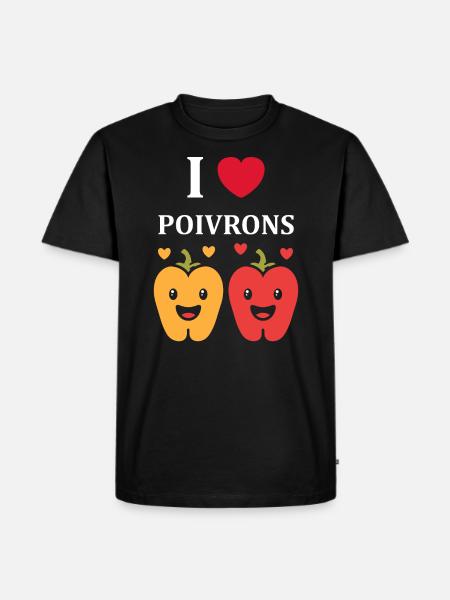 Humour poivron - T-shirt Premium bio Homme - noir