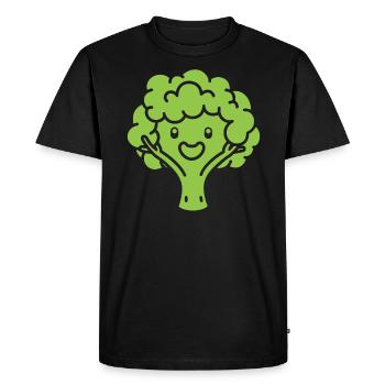 humour brocoli - T-shirt Premium bio Homme - noir - Devant - Nico (187cm)