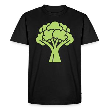broccoli - Men's Premium Organic T-Shirt - black - Front - Nico (187cm)