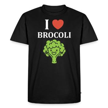 humour brocoli - T-shirt Premium bio Homme - noir - Devant - Nico (187cm)
