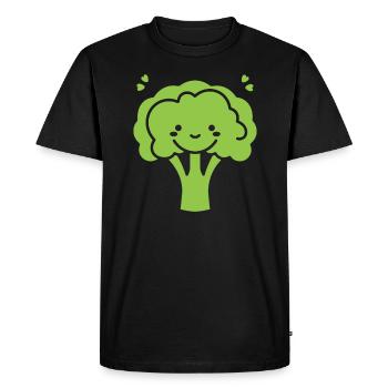 brocoli - T-shirt Premium bio Homme - noir - Devant - Nico (187cm)