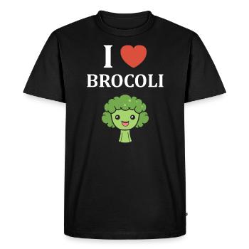 humour brocoli - T-shirt Premium bio Homme - noir - Devant - Nico (187cm)