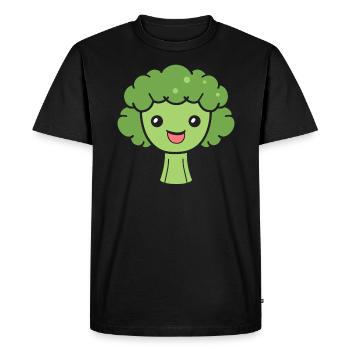 broccoli - Men's Premium Organic T-Shirt - black - Front - Nico (187cm)