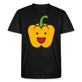 pepper - Men's Premium Organic T-Shirt - black - Front - Nico (187cm)