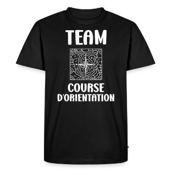 course d'orientation - T-shirt Premium bio Homme - noir - Devant - Nico (187cm)