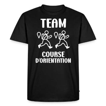 course d'orientation - T-shirt Premium bio Homme - noir - Devant - Nico (187cm)