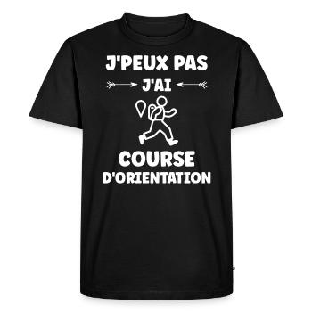 course d'orientation - T-shirt Premium bio Homme - noir - Devant - Nico (187cm)