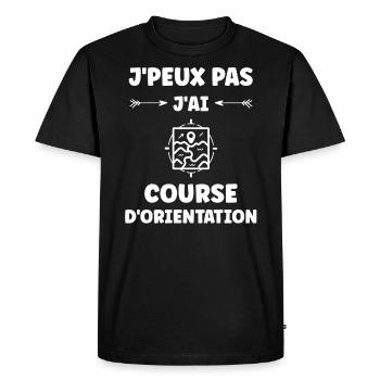 course d'orientation - T-shirt Premium bio Homme - noir - Devant - Nico (187cm)