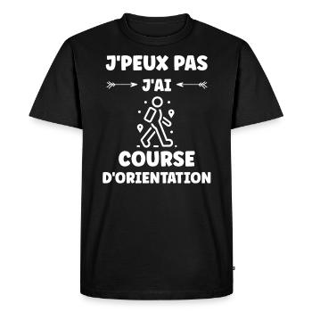 course d'orientation - T-shirt Premium bio Homme - noir - Devant - Nico (187cm)