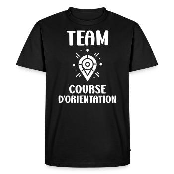 course d'orientation - T-shirt Premium bio Homme - noir - Devant - Nico (187cm)