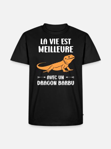 Dragon barbu - T-shirt Premium bio Homme - noir