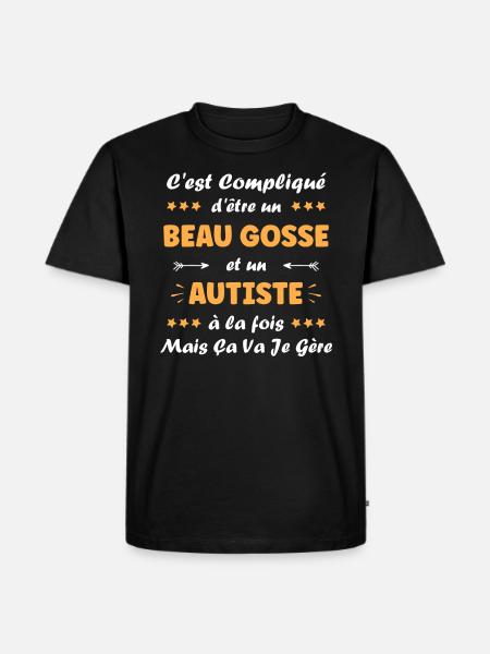 autiste - T-shirt Premium bio Homme - noir