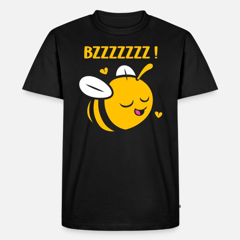 Biene - Männer Premium Bio T-Shirt - Schwarz